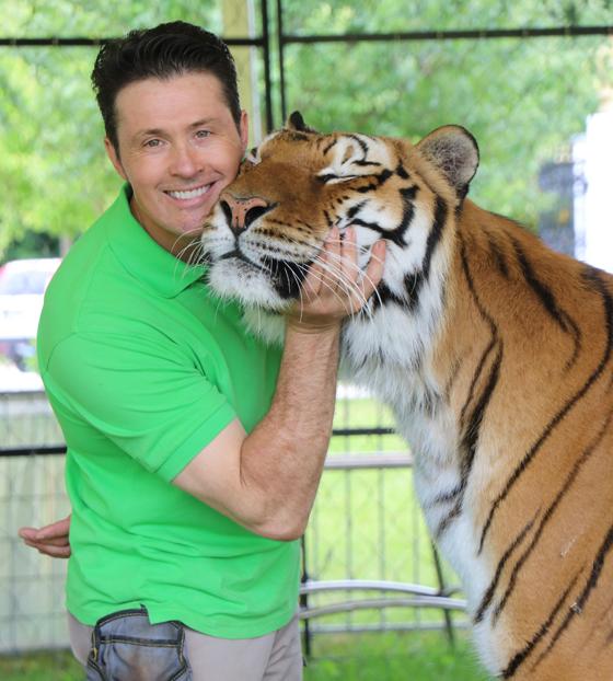 "Der Herr mit Tiger": Alexander Lacey ist der Bruder von Direktor Martin Lacey aus dem Circus Krone, der ebenfalls mit Raubkatzen lebt und arbeitet. Foto: VA