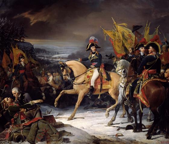 Das Ende der Schlacht von Hohenlinden: Generalmajor Moreau, begleitet von den Generälen Grouchy und Ney, trifft auf General Richepance. Foto: Gemeinfrei