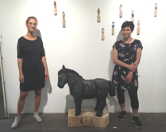 Im Treffpunkt Kunst geben sich Künstlerinnenwie Caro Kienle und Cornelia Brader monatlich wechselnd ein Stell-Dich-Ein. Foto: Kunstverein Ottobrunn