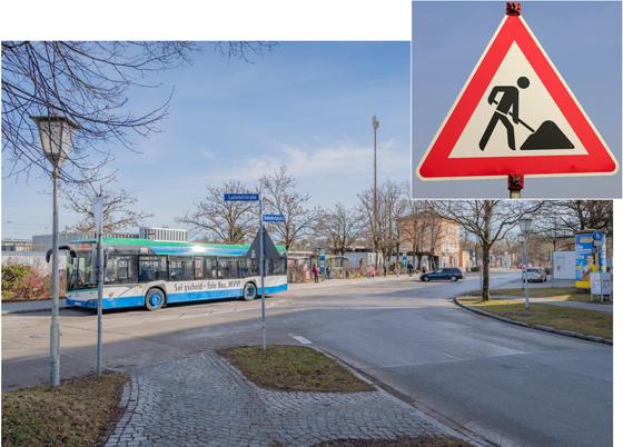 Haltestellen werden verlegt: Die Fahrgäste der Buslinien müssen während der Bauzeit einen etwas weiteren Fußweg zur S-Bahn in Kauf nehmen. Vom 1. März bis voraussichtlich Ende Juni 2021, wird der Bahnhofplatz in Haar umgebaut. F: Gemeinde Haar / CCO