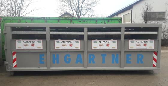 Auf diesem Bild noch schön leer: An den Werstoffhöfen stehen ab sofort neue Container für die Entsorgung von Papier- und Kartonagen. Foto: LRA Ebersberg
