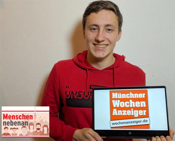 Wir drücken Linus die Daumen, einem ganz besonderen Austräger der Münchner Wochenanzeiger. Foto: Privat