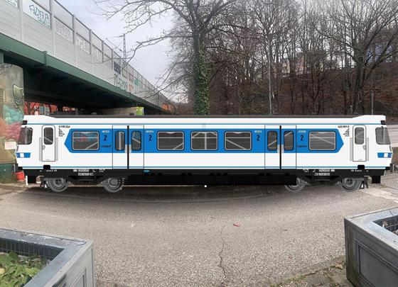 Die schallunterdrückende Skulptur, eine Graffiti-Installation, soll eine S-Bahn aus den Siebzigern zeigen, die regelmäßig neu gestaltet wird. Foto: BI Mehr Platz zum Leben