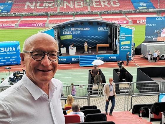 Bernhard Loos, MdB bei der Listenaufstellung im Max-Morlock-Stadion in Nürnberg. Foto: Privat