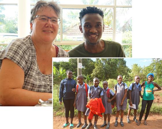 Aktuell ist der gemeinnützige Verein "Joint Efforts - Gemeinsam mit Uganda" auf der Suche nach Paten, die die Schulgebühren für ugandische Kinder und Jugendliche übernehmen. Foto links: Stefanie Aeschbach und Furaha John Bosco setzen sich ein. F: Priv.