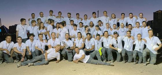 Das TU-Team in Las Vegas freut sich über den Erfolg seiner Maschine. Foto: TUM Boring