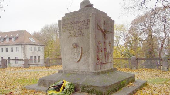 Text und Symbolik des Giesinger Kriegerdenkmal halten viele Bürger für nicht mehr zeitgemäß. Foto: bs