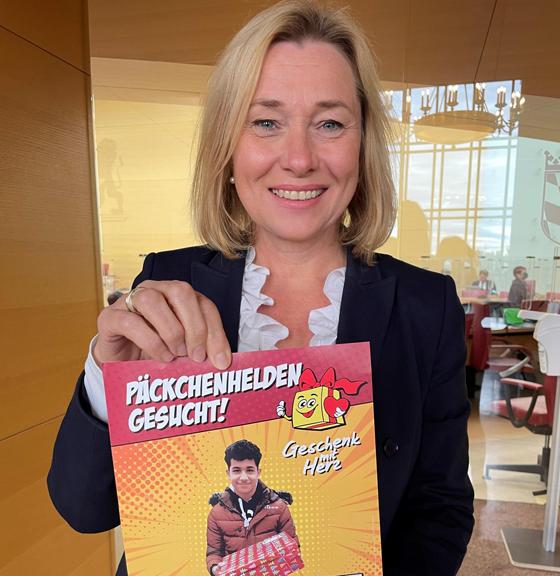 Auch die Landtagsabgeordnete Doris Rauscher (SPD) beteiligt sich dieses Jahr wieder auf die Aktion Geschenk mit Herz. Foto: Büro Rauscher