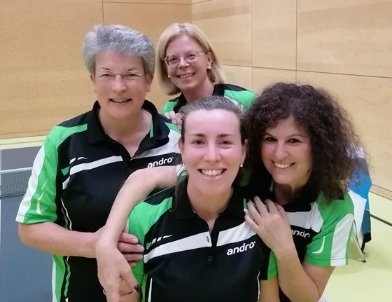 Die Tischtennis-Damen des TSV Poing freuen sich auf neue Mitspielerinnen. Foto: Verein