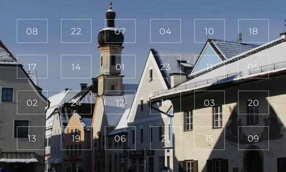 Der Digitale Adventskalender mit der angezuckerten Marktkirche in Grafing. Foto: Alex Pelka, Fotoclub Blende 85567