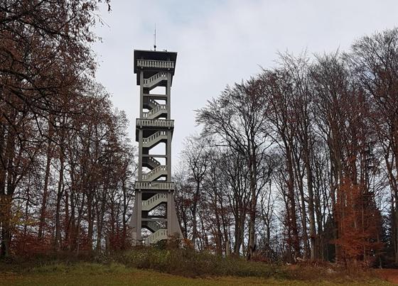 Der Aussichtsturm bleibt im Winter gesperrt. Foto: Stefan Dohl