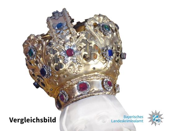 Eine 300 Jahre alte Marienkrone wurde gestohlen. Foto: LKA Bayern