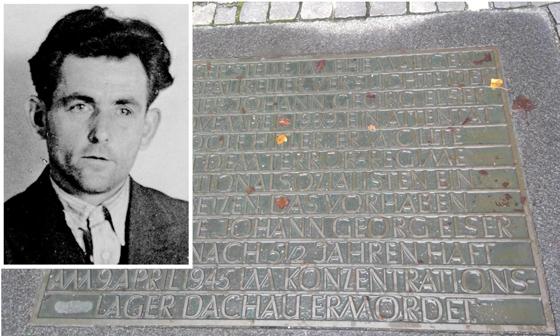 Die Gedenkplatte zum Hitler-Attentat durch Georg Elser (Foto) am 8. November 1938 im Bürgerbräukeller. Der Widerstandskämpfer soll künftig am Gasteig prominenter gewürdigt werden.  F: bs / gem