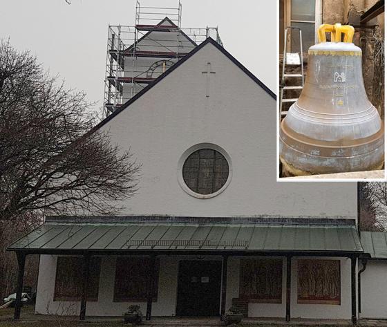 Die evangelische Gustav-Adolf-Kirche in der Mustersiedlung Ramersdorf wurde 1935 eingeweiht. Jetzt bekommt sie zum 1. Mal seit damals neue Glocken. Die Lebensdauer von Kirchenglocken liegt bei mindestens 80 bis 100 Jahren. F.: bs / Gustav-Adolf-Gemeinde