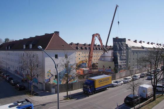 Bald Geschichte: die "Karlingersiedlung" entlang der Baubergerstraße. Foto: Geschichtsverein Moosach
