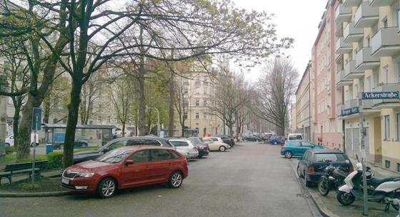 Am Regerplatz wird östlich der Ackerstraße eine Spielstraße geschaffen. Foto. bs