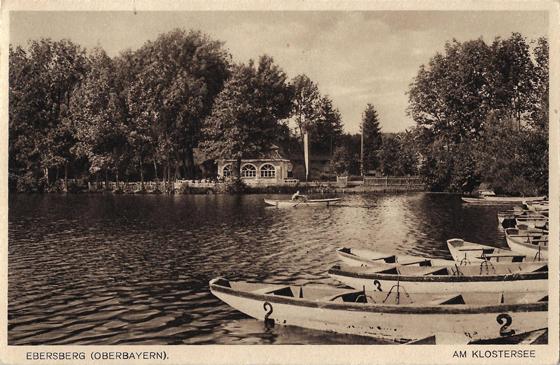 Ein wunderbares Ausflugsziel: Der Bootsverleih um 1940 am Ebersberger Klostersee. Foto: Heimatarchiv/Thomas Warge