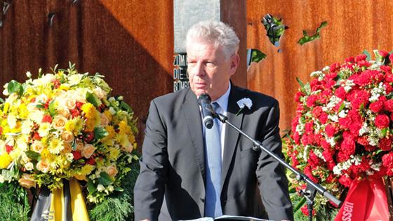Oberbürgermeister Dieter Reiter sprach auch im vergangenen Jahr bei der Gedenkfeier anlässlich des Jahrestages der Wiesn-Attentates im Jahr 1980. Foto: Robert Bösl