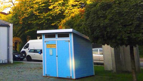 Eine eher unscheinbare Hütte mit großer Wirkung: das "Marktalenchen" in der Ohlauer Straße. Foto: bas
