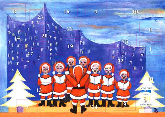 In diesem Jahr singen die Weihnachtsmänner vor der Elbphilharmonie.  Foto: LC MKO