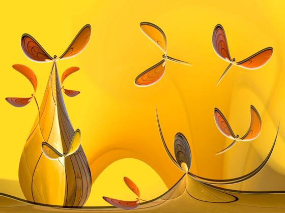 Eines von vielen Werken, die zu sehen sind: "Goldener Herbst 2" von Inge Donzey. Foto: Inge Donzey