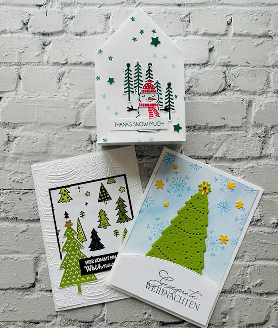 Wie man tolle Weihnachtskarten selber gestalten kann, lernt man bei der vhs. Foto: vhs Vaterstetten