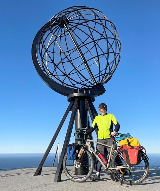 Stefan Kühnlein machte sich mit dem Rad zum 3.300 Kilometer entfernten Nordkap auf. Foto: S. Kühnlein