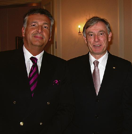 Bundespräsident Horst Köhler nahm sich viel Zeit für ehrenamtliche Helfer wie Michael Schmid.	 Foto:VA