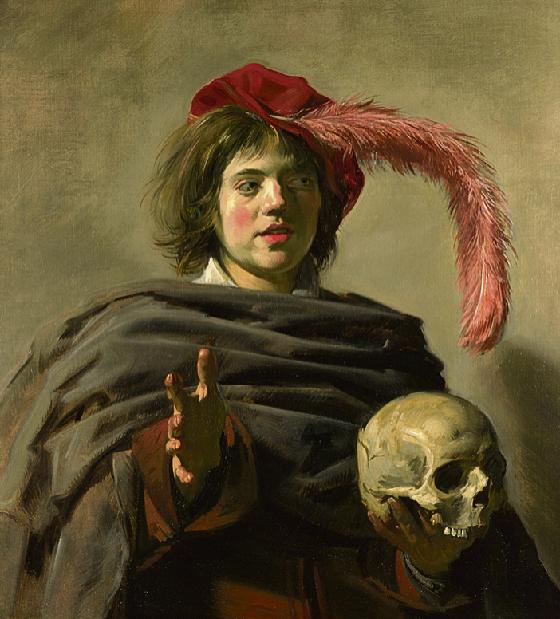 Junger Mann mit Totenkopf von Frans Hals 1628/29.Foto: The National Gallery, London