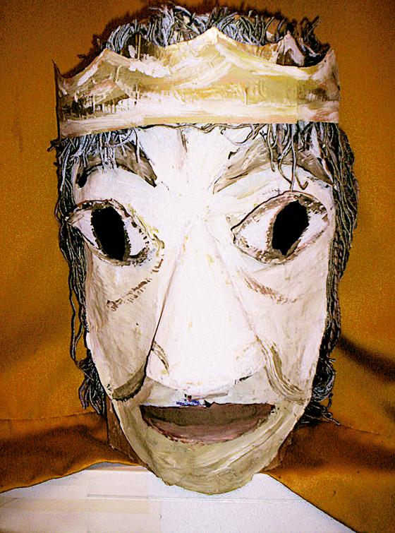 Eine der Masken aus dem Theaterstück »Die Schutzflehenden«.  Foto: Privat