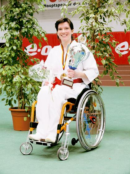 Sigrid Karl will nächstes Jahr bei den Rollstuhlkarate-Weltmeisterschaften antreten. Foto: Privat