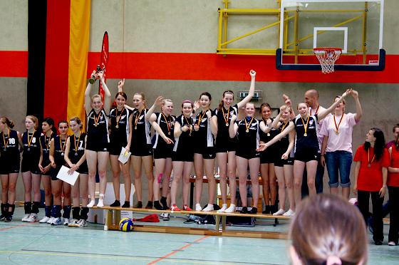 Der Jubel war groß bei den U-16-Mädels aus Lohhof, als sie in ihrer Klasse den Meistertitel sicher hatten.	Foto: Verein