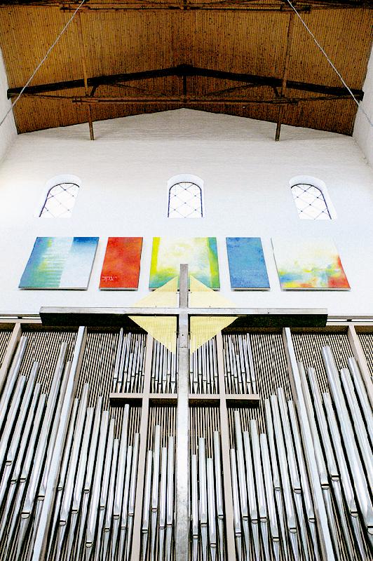 Blicke auf die Orgel von St. Bonifaz.	 Foto: Abtei