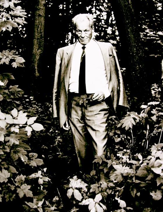 Willy Brandt portraitiert von Stefan Moses im Siebengebirge 1983. F.: Münchner Stadtmuseum