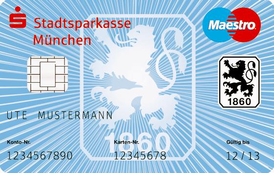 Die SparkassenCard mit dem TSV-Löwen ist ein echter Renner. Nach vier Wochen wurden bereits 1860 Stück ausgegeben.	Bild: SSKM