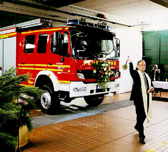 2.000 Liter Wasser im Wassertank und mit modernster Technik ausgestattet: Das neue Löschfahrzeug der Feuerwehr Garching. 	Foto: Privat