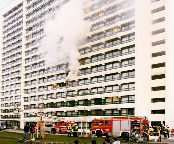 In einem der Apartments im Wohnheim Christoph-Probst-Straße war Feuer ausgebrochen. 	Foto: Privat