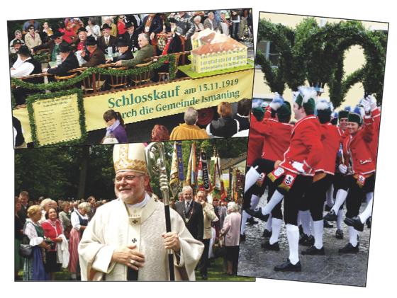Der Fotokalender 2010 des Ismaninger Schlossmuseums erinnert an das Jubiläum der Gemeinde, auch Erzbischof Reinhard Marx nahm daran teil.	F: Schlossmuseum