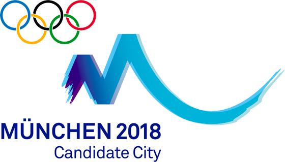 Das offizielle Logo für die Olympischen Winterspiele München 2018.