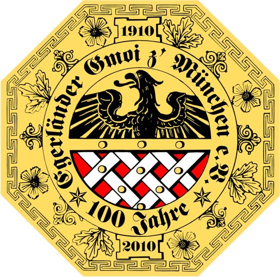 Logo der Egerländer Gmoi zum hundersten Geburtstag. 	Foto: VA