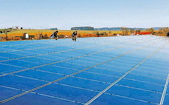Der Garchinger Solarpark: Energieversorgung in Bürgerhand. 	Foto: Green City Energy