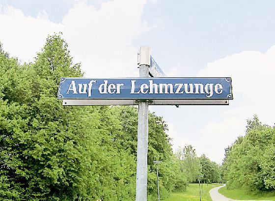 Skurrile Adresse in Bogenhausen: Auf der Lehmzunge.  Foto: ikb