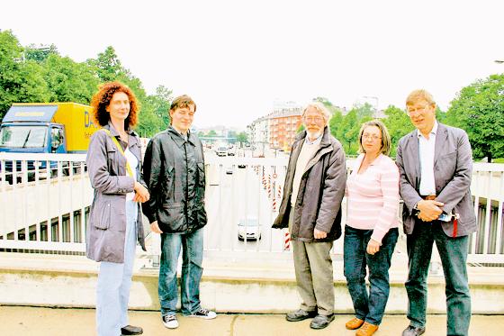 Machen sich stark für Ringtunnel (v.l.): Birgit Knoblach, Ludwig Hoegner, Wilhelm Hoegner, Ender Beyhan-Bilgin und Dr. Klaus Neumann.	Foto Hettich