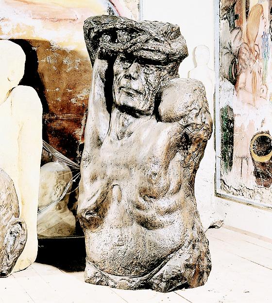 Bronze von Alfred Hrdlicka: Hommage à Pasolini, 1985.	Foto: Robert Zahornicky, Pressbaum